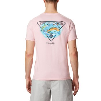 Columbia PFG Clemens, Camiseta Rosas Para Hombre | 048351-ZVX